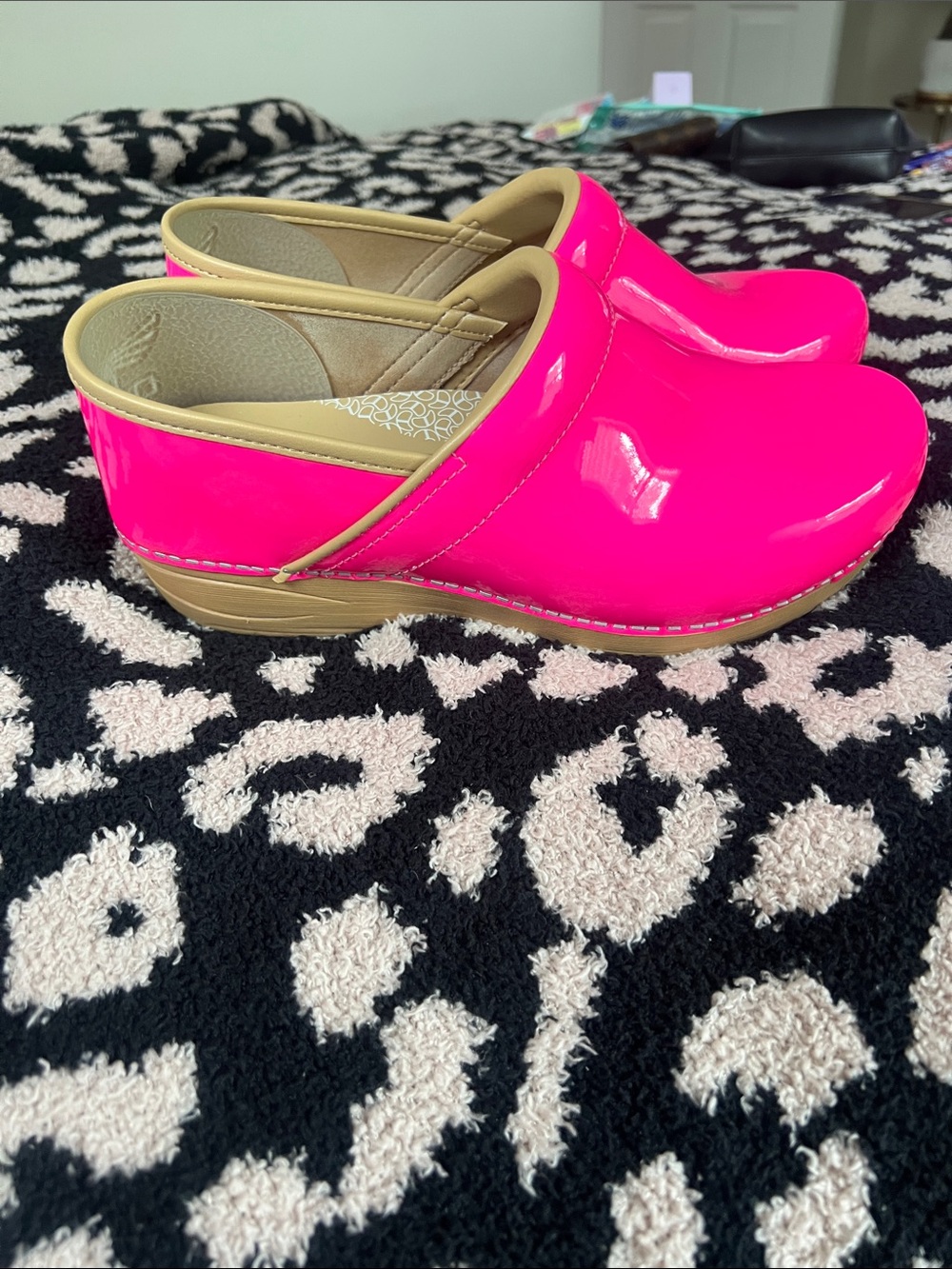 Neon Pink Clogs-Dansko